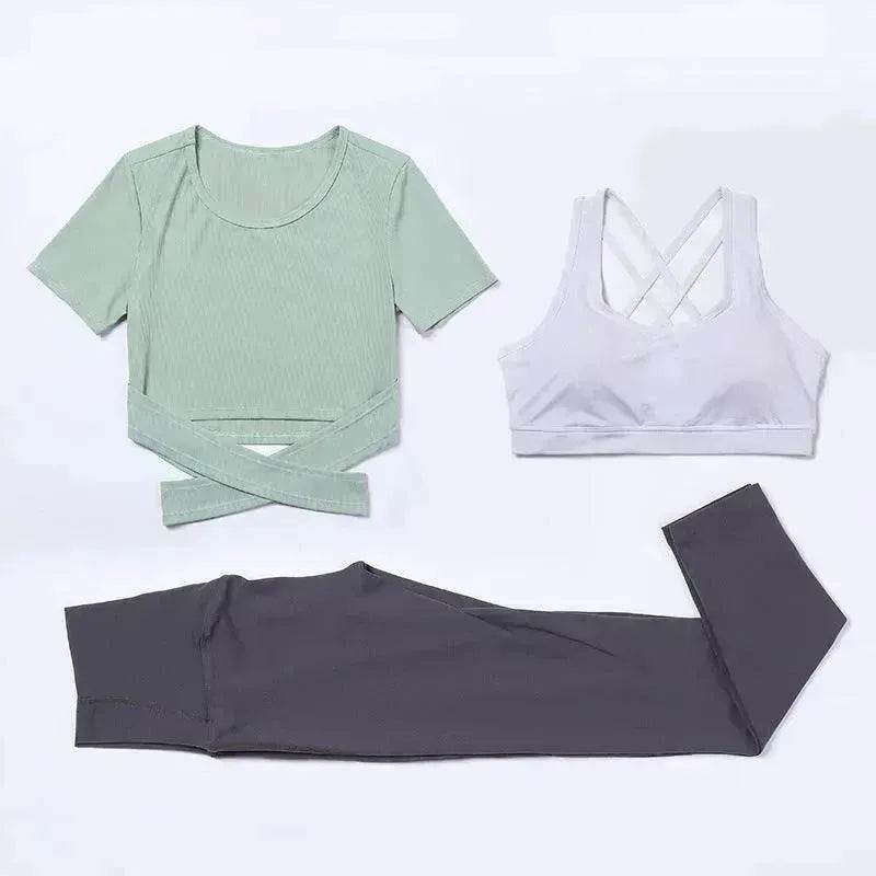Three-piece speed suit for gym yoga wear - www.Shopthatapp.com #