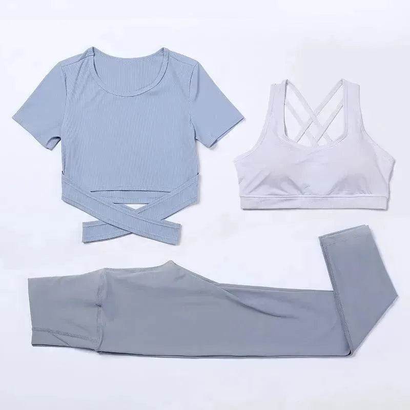 Three-piece speed suit for gym yoga wear - www.Shopthatapp.com #