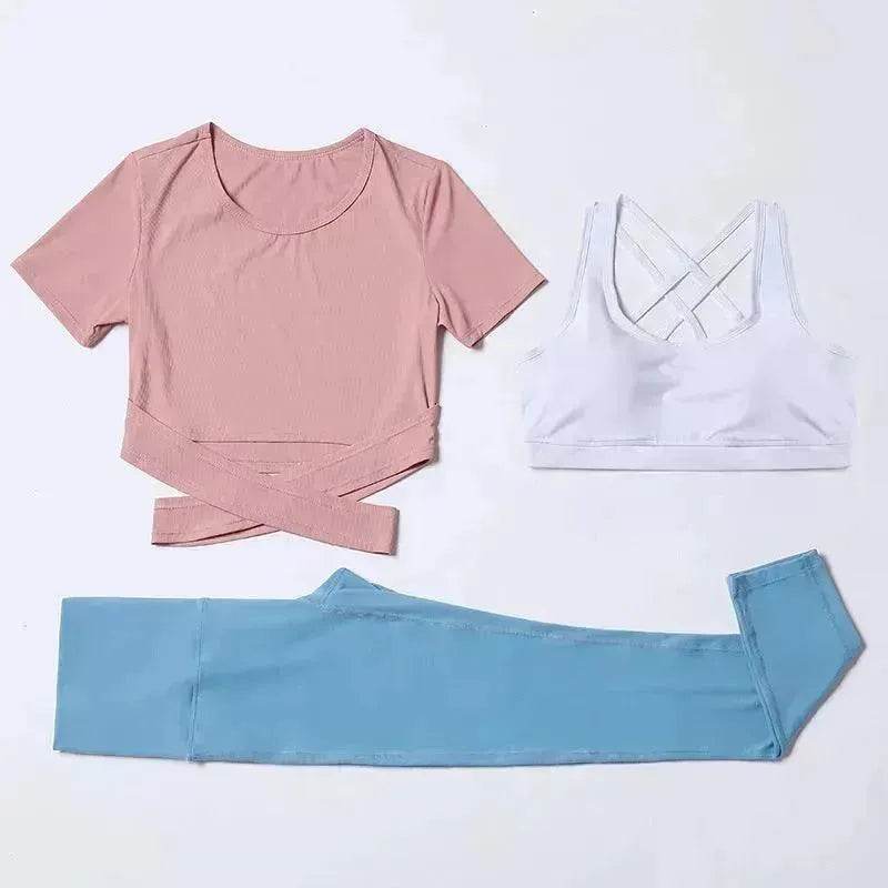 Three-piece speed suit for gym yoga wear - www.Shopthatapp.com #