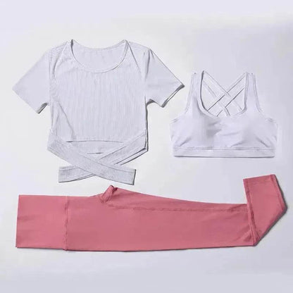 Three-piece speed suit for gym yoga wear - www.Shopthatapp.com #