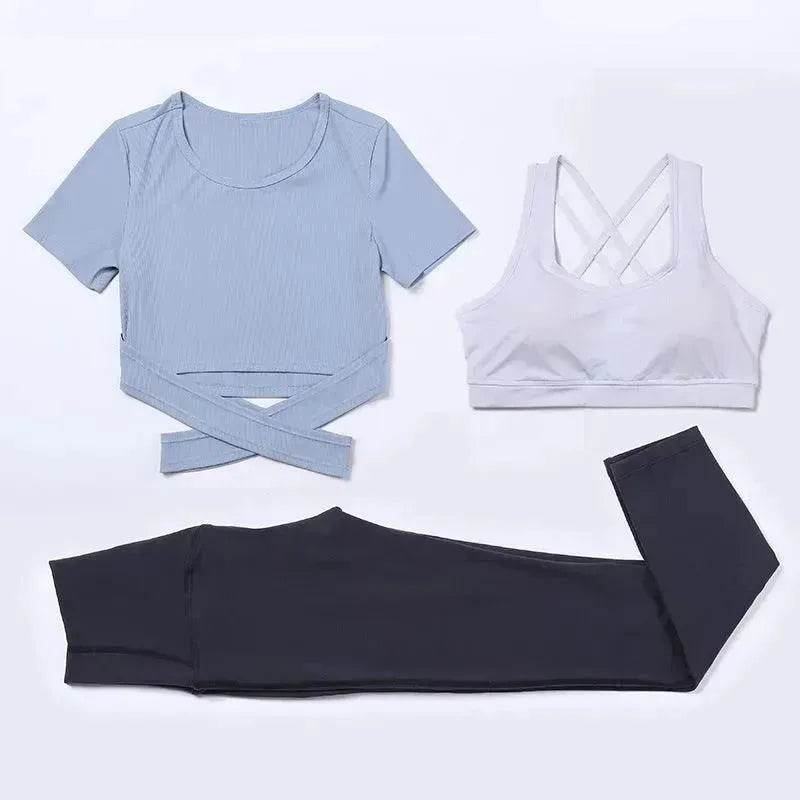 Three-piece speed suit for gym yoga wear - www.Shopthatapp.com #