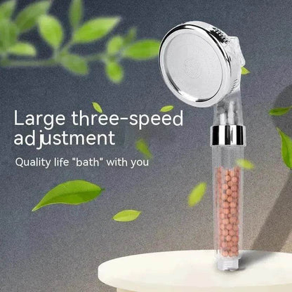 Three-speed Anion Supercharged Filtering Shower Head Nozzle - www.Shopthatapp.com #
