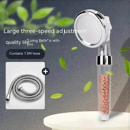 Three-speed Anion Supercharged Filtering Shower Head Nozzle - www.Shopthatapp.com #