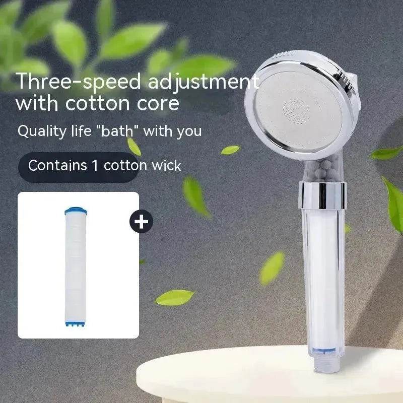 Three-speed Anion Supercharged Filtering Shower Head Nozzle - www.Shopthatapp.com #