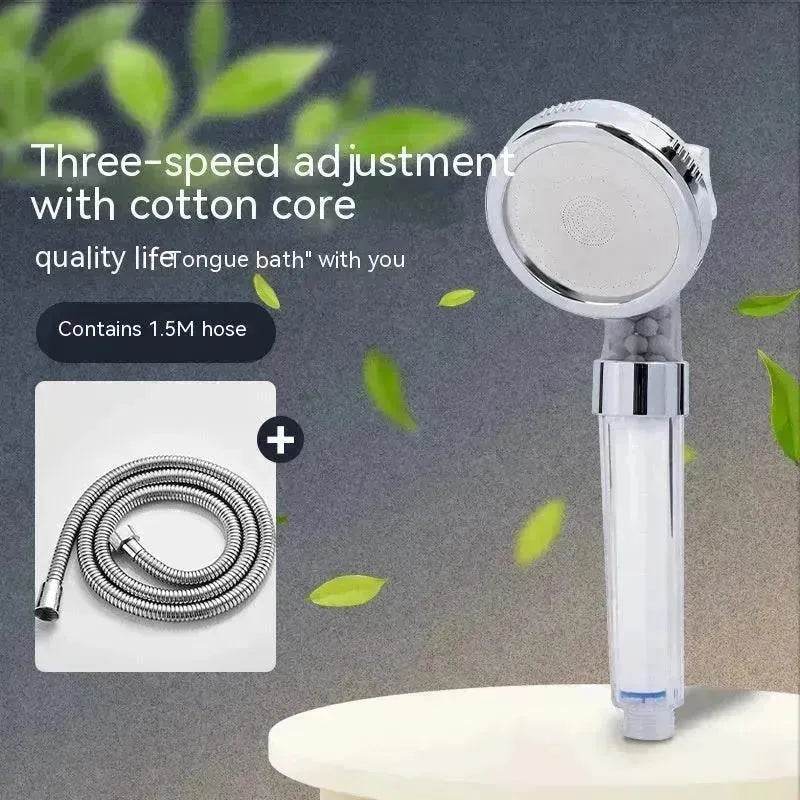 Three-speed Anion Supercharged Filtering Shower Head Nozzle - www.Shopthatapp.com #