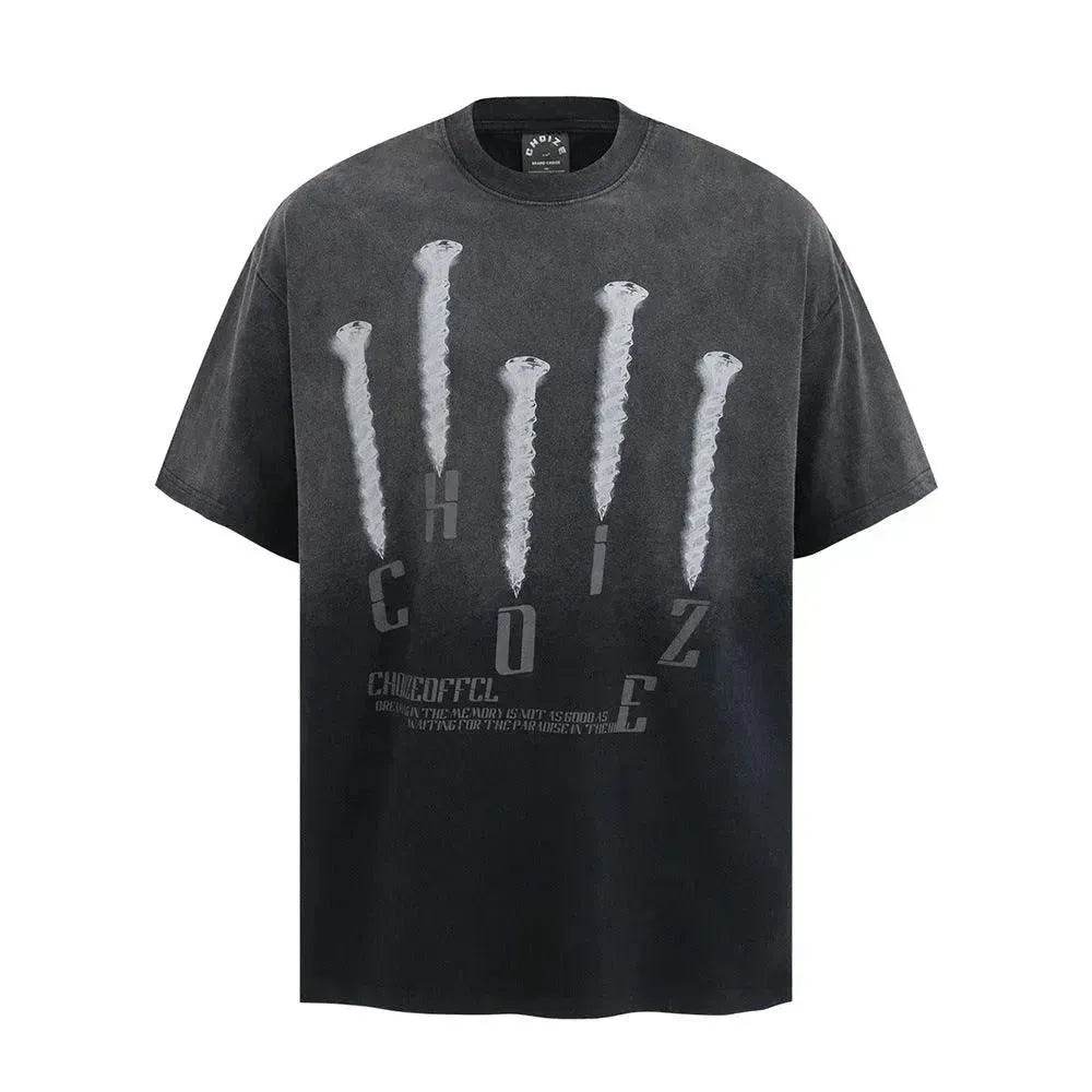 Tie-dye Gradient Dirty Short Sleeve - www.Shopthatapp.com #