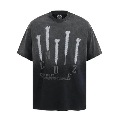 Tie-dye Gradient Dirty Short Sleeve - www.Shopthatapp.com #