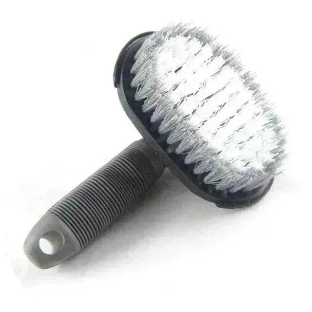 Tire PVC Brush With Soft Handle Steel Rim Wheel Hub Brush - www.Shopthatapp.com