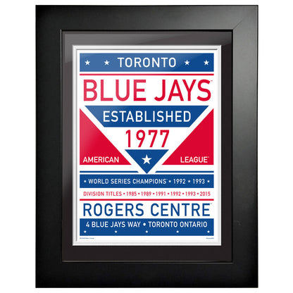 Toronto Blue Jays 12x16 Dual Tone Framed Artwork - www.Shopthatapp.com #