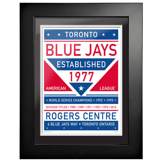 Toronto Blue Jays 12x16 Dual Tone Framed Artwork - www.Shopthatapp.com #
