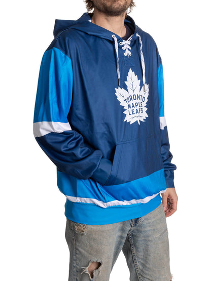 Toronto Maple Leafs Hockey Lace Hoodie - www.Shopthatapp.com #