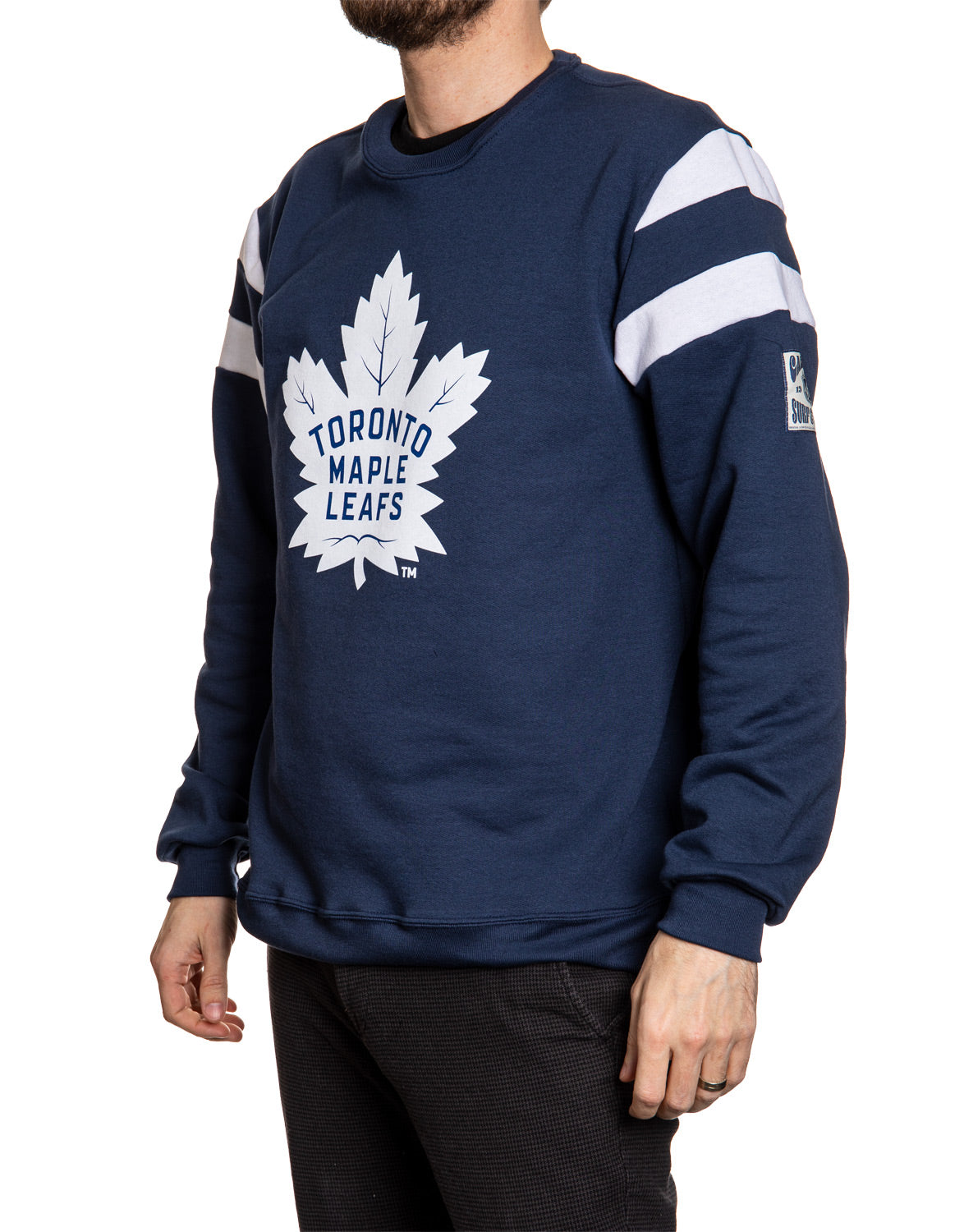 Toronto Maple Leafs Varsity Retro Style Crewneck Sweatshirt - www.Shopthatapp.com #