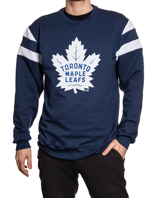 Toronto Maple Leafs Varsity Retro Style Crewneck Sweatshirt - www.Shopthatapp.com