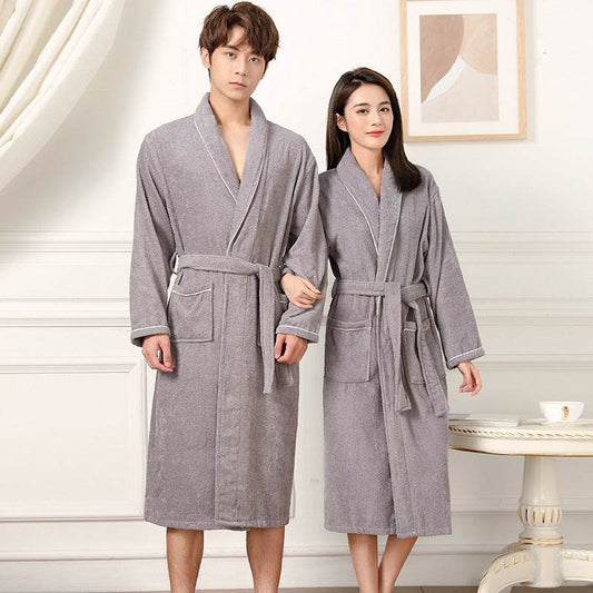 Towel Material Bathrobe Men's And Women's Pajamas - www.Shopthatapp.com #
