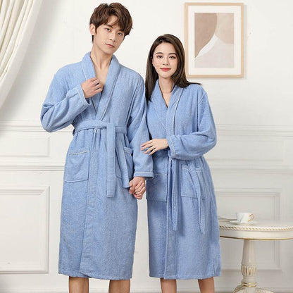 Towel Material Bathrobe Men's And Women's Pajamas - www.Shopthatapp.com #