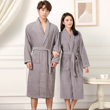 Towel Material Bathrobe Men's And Women's Pajamas - www.Shopthatapp.com #