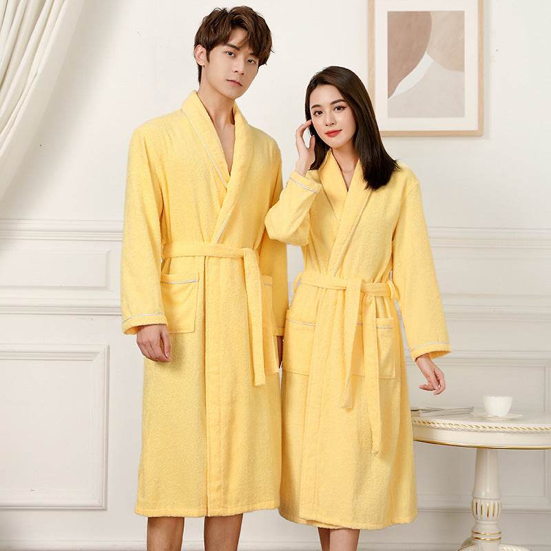 Towel Material Bathrobe Men's And Women's Pajamas - www.Shopthatapp.com