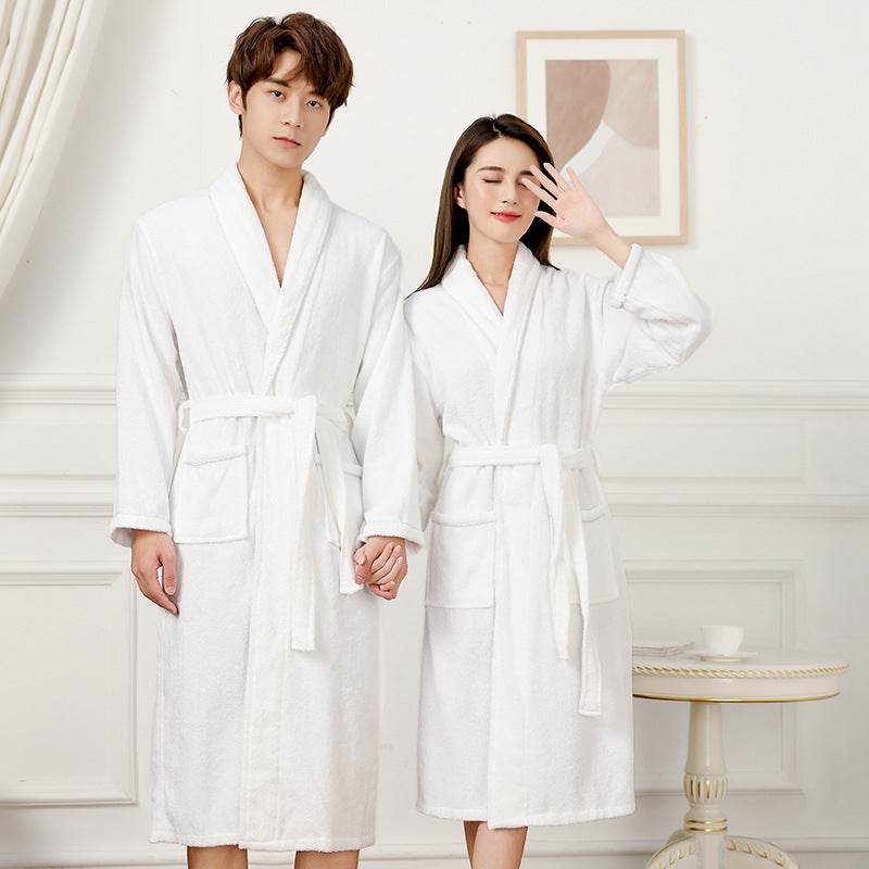 Towel Material Bathrobe Men's And Women's Pajamas - www.Shopthatapp.com