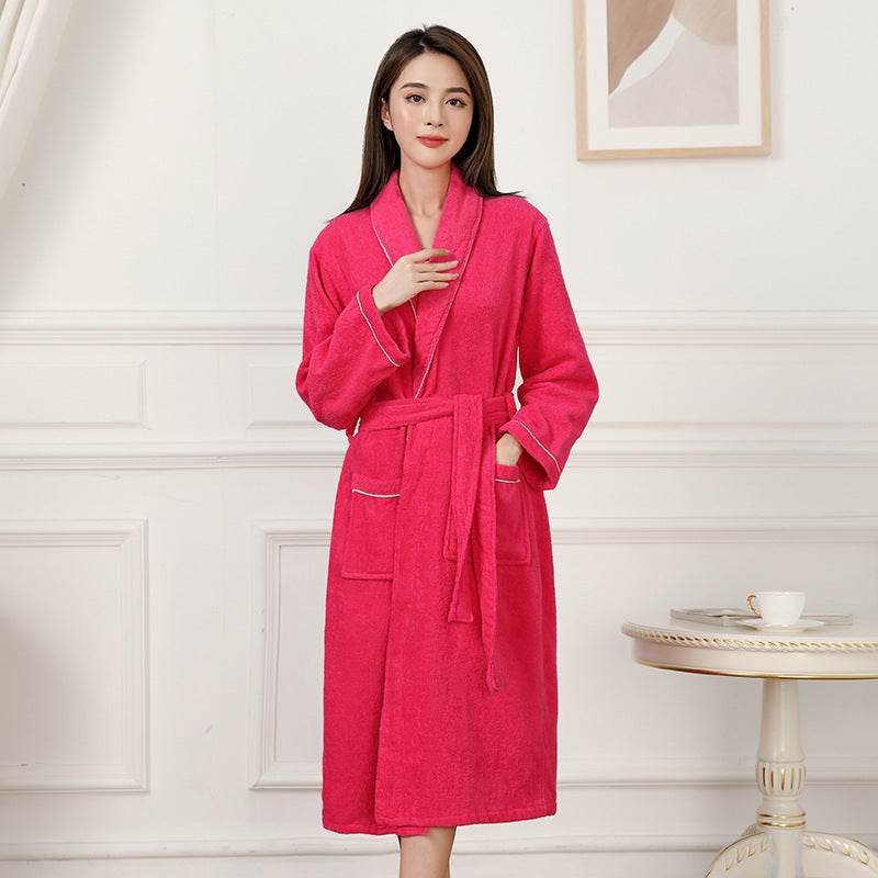 Towel Material Bathrobe Men's And Women's Pajamas - www.Shopthatapp.com