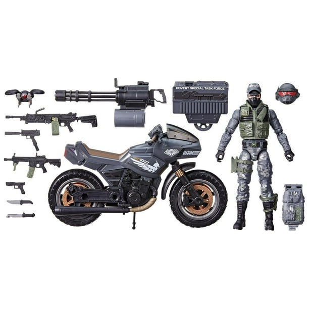G.I. Joe Classified Series #127, Night Force Jason "Shockwave" Faria & Night Pursuit Cycle - www.Shopthatapp.com