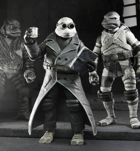 Universal Monsters x Teenage Mutant Ninja Turtles Turtles (Black & White) Action Figure 4-Pack - www.Shopthatapp.com