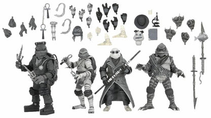 Universal Monsters x Teenage Mutant Ninja Turtles Turtles (Black & White) Action Figure 4-Pack - www.Shopthatapp.com