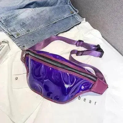 Transparent PVC Zipper Female Ladie Girls Waist Banana Bags Waistband Woman - www.Shopthatapp.com #