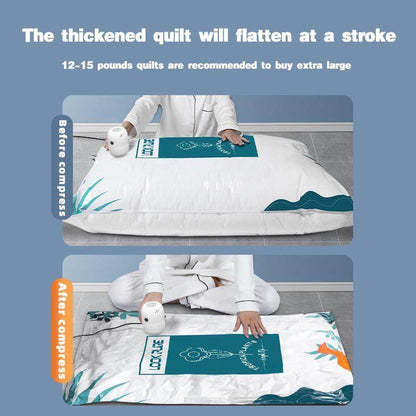 Transparent Vacuum Storage Bags, 10/PACK  (4 L, 4 M, 2 Small Bags) With Pump - www.Shopthatapp.com #