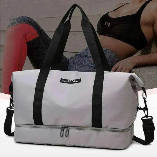 Travel Duffle Bag With Shoes Compartment Gym Waterfproof Handbag - www.Shopthatapp.com