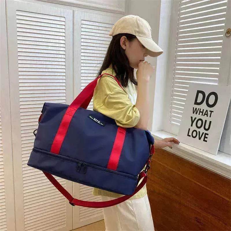 Travel Duffle Bag With Shoes Compartment Gym Waterfproof Handbag - www.Shopthatapp.com