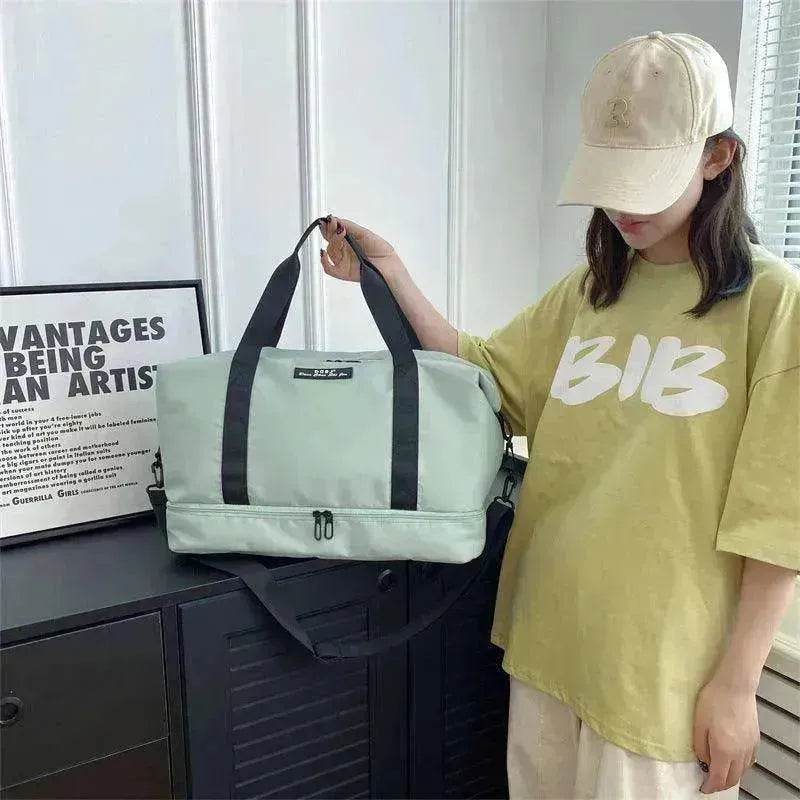 Travel Duffle Bag With Shoes Compartment Gym Waterfproof Handbag - www.Shopthatapp.com