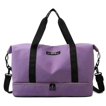 Travel Duffle Bag With Shoes Compartment Gym Waterfproof Handbag - www.Shopthatapp.com