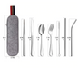 Travel Cutlery Set-Cutlery and dinnerware-www.Shopthatapp.com-Set Option:7pcs Grey Bag-KitchenJoint