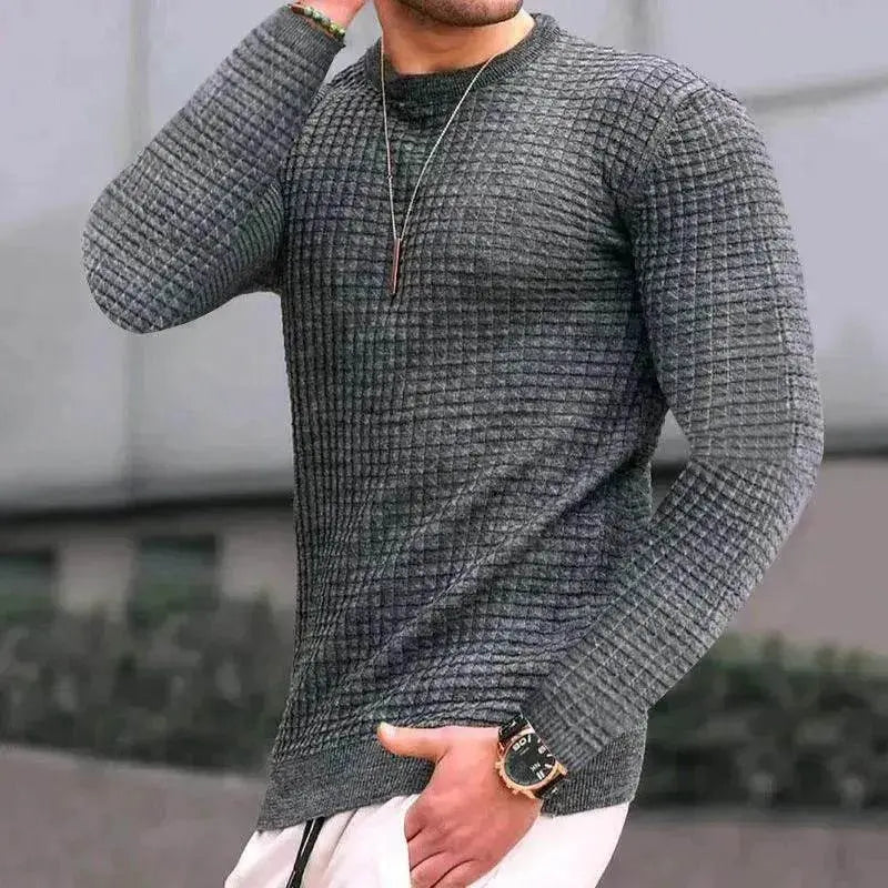 Trend Crew-neck Pullover Loose Knitted Long-sleeved Cotton Top - www.Shopthatapp.com