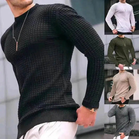 Trend Crew-neck Pullover Loose Knitted Long-sleeved Cotton Top - www.Shopthatapp.com #