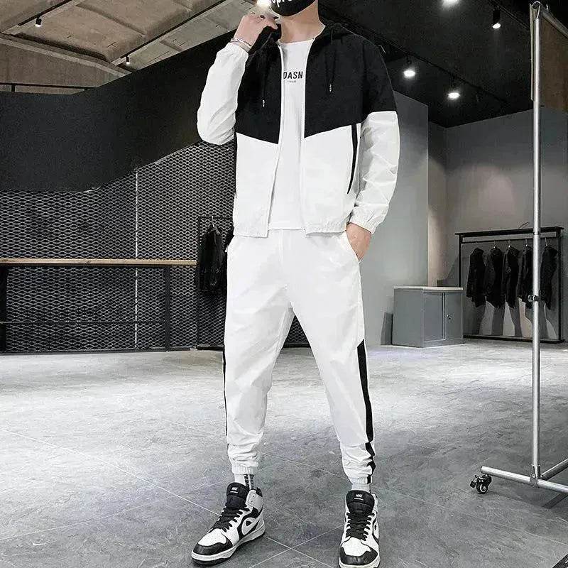 Trendy Suit Men's Hooded Jacket Trousers Two-Piece Suit - www.Shopthatapp.com #