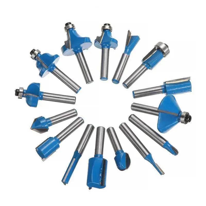 Trimming Milling Cutter Set - Woodworking Milling Router Bits, 15 PCS - www.Shopthatapp.com #