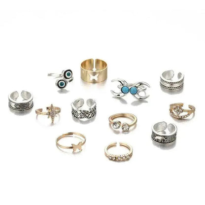 Turquoise Two-tone 12 Pieces Suit Toe Ring - www.Shopthatapp.com