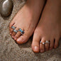 Turquoise Two-tone 12 Pieces Suit Toe Ring - www.Shopthatapp.com