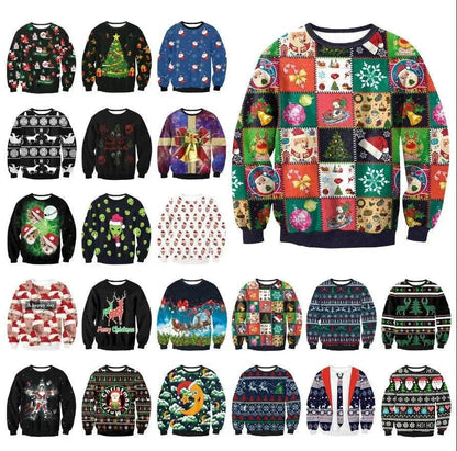UGLY CHRISTMAS SWEATER Vacation Santa Elf Funny Womens Men Sweaters Tops Autumn Winter Clothing - www.Shopthatapp.com #