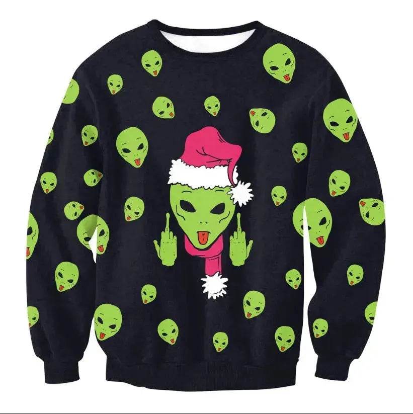 UGLY CHRISTMAS SWEATER Vacation Santa Elf Funny Womens Men Sweaters Tops Autumn Winter Clothing - www.Shopthatapp.com #
