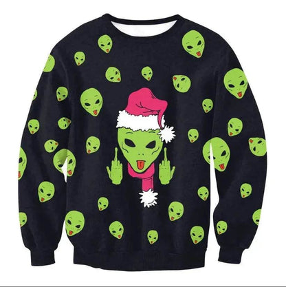 UGLY CHRISTMAS SWEATER Vacation Santa Elf Funny Womens Men Sweaters Tops Autumn Winter Clothing - www.Shopthatapp.com #