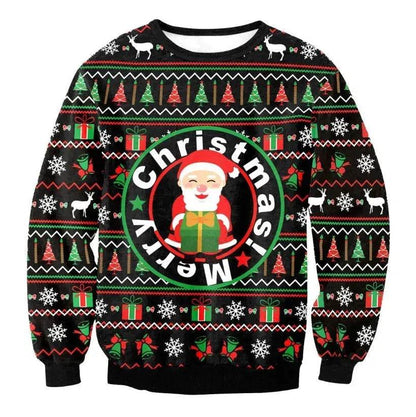 UGLY CHRISTMAS SWEATER Vacation Santa Elf Funny Womens Men Sweaters Tops Autumn Winter Clothing - www.Shopthatapp.com #