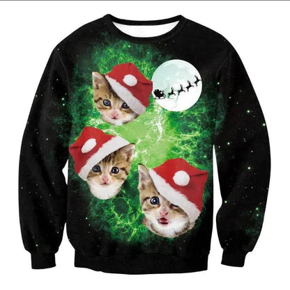 UGLY CHRISTMAS SWEATER Vacation Santa Elf Funny Womens Men Sweaters Tops Autumn Winter Clothing - www.Shopthatapp.com #