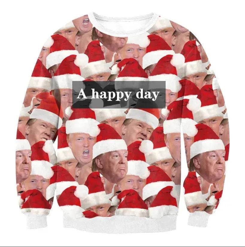 UGLY CHRISTMAS SWEATER Vacation Santa Elf Funny Womens Men Sweaters Tops Autumn Winter Clothing - www.Shopthatapp.com #
