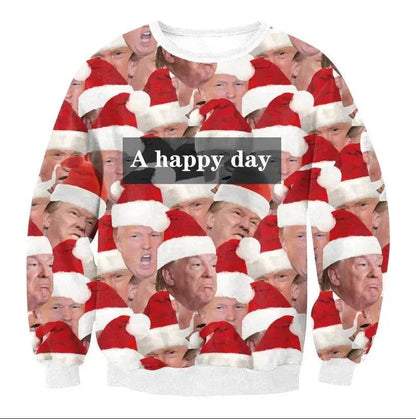 UGLY CHRISTMAS SWEATER Vacation Santa Elf Funny Womens Men Sweaters Tops Autumn Winter Clothing - www.Shopthatapp.com #