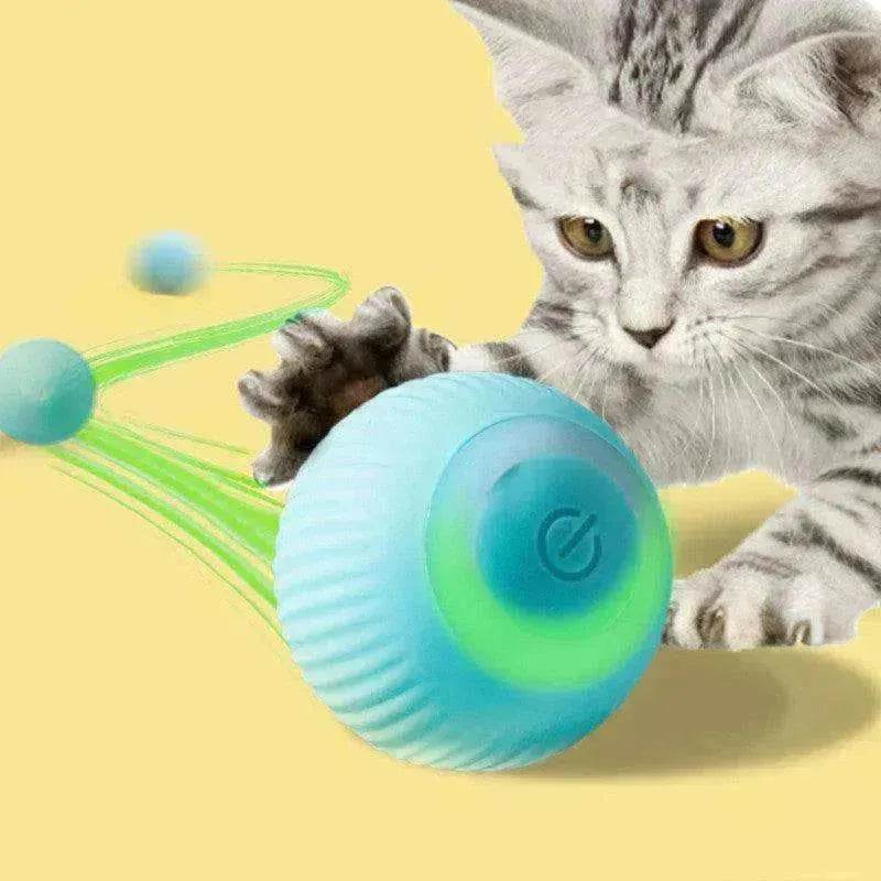 USB Rechargeable  Electric Rolling Gravity Ball Toy for kittens - www.Shopthatapp.com