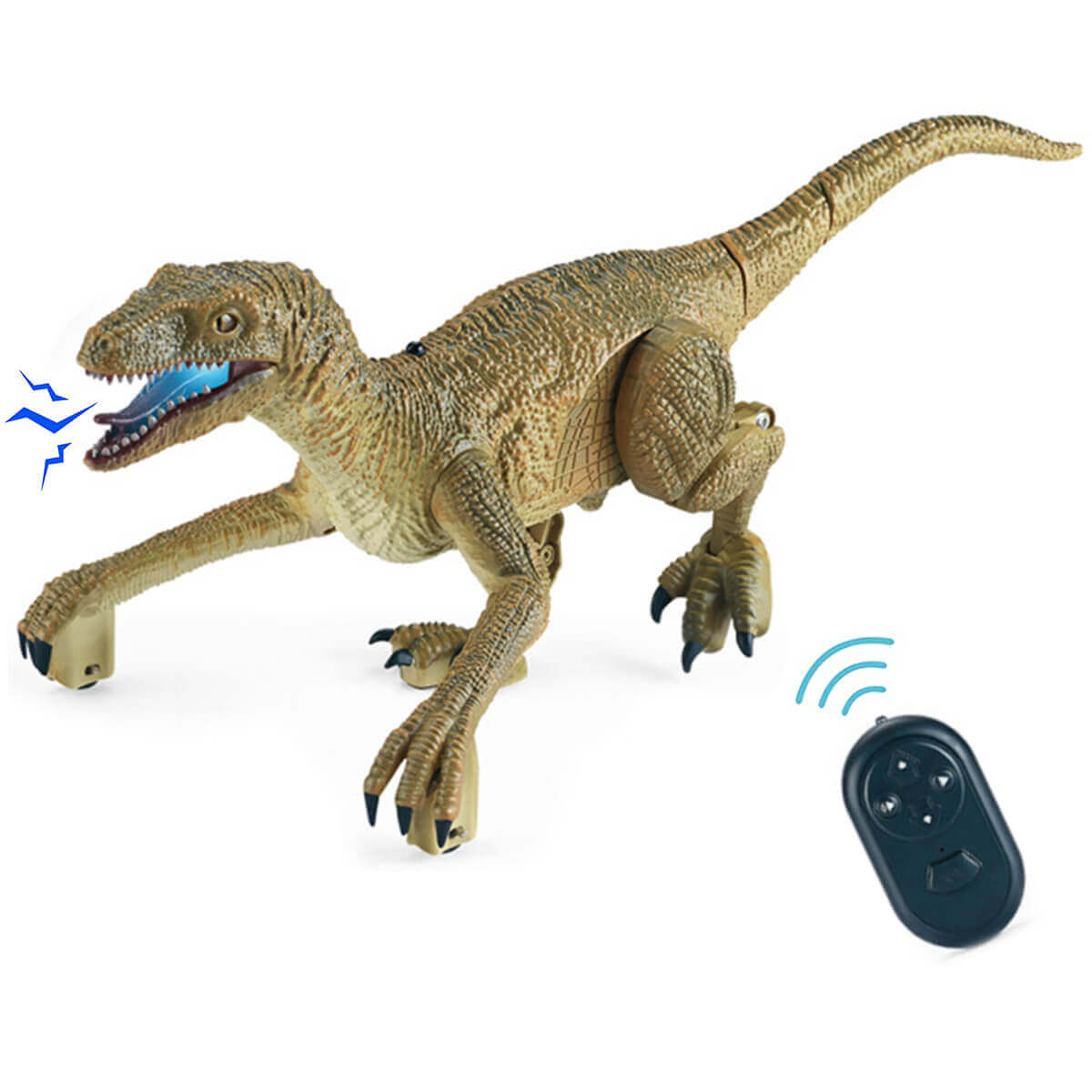 RC Velociraptor Dinosaur Toy with LED Lights & Roaring Sounds - Jurassic Fun - www.Shopthatapp.com