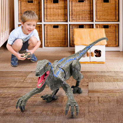 RC Velociraptor Dinosaur Toy with LED Lights & Roaring Sounds - Jurassic Fun - www.Shopthatapp.com
