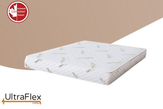 UltraFlex EcoZen- Medium Firm Reversible, CertiPUR-US® Certified Foam, Organic Bamboo Cover, Pressure Releiving, Cooling Gel Infused, Eco-Friendly Mattress ( Made In Canada ) - www.Shopthatapp.com